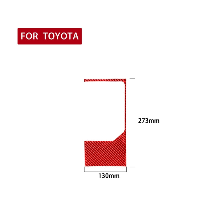 Carbon Fiber Car Gear Outer Frame Decorative Sticker for Toyota Tundra 2014-2018,Left and Right Drive Universal (Red) by buy2fix