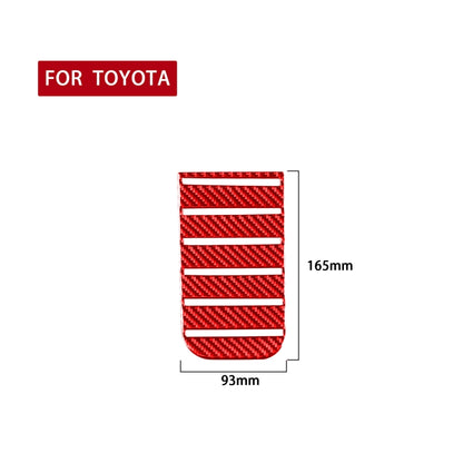 Carbon Fiber Car Armrest Box Slot Pad Decorative Sticker for Toyota Tundra 2014-2018,Left and Right Drive Universal (Red) by buy2fix
