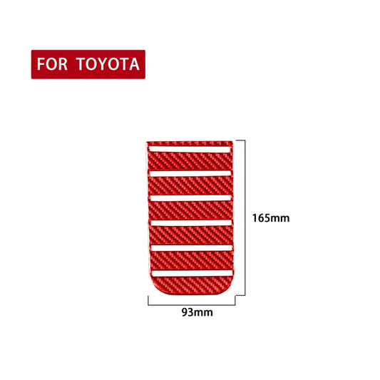 Carbon Fiber Car Armrest Box Slot Pad Decorative Sticker for Toyota Tundra 2014-2018,Left and Right Drive Universal (Red) by buy2fix