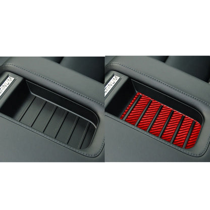 Carbon Fiber Car Armrest Box Slot Pad Decorative Sticker for Toyota Tundra 2014-2018,Left and Right Drive Universal (Red) by buy2fix