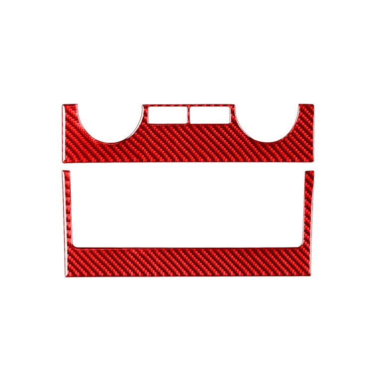 Carbon Fiber Car Central Control Air Conditioner Switch Panel Decorative Sticker for Toyota Tundra 2014-2018,Left and Right Drive Universal(Red) by buy2fix