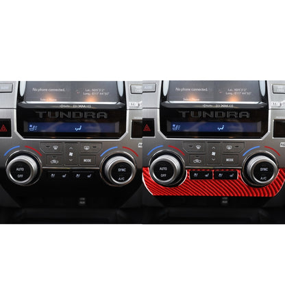 Carbon Fiber Car Central Control Air Conditioner Switch Panel Decorative Sticker for Toyota Tundra 2014-2018,Left and Right Drive Universal(Red) by buy2fix
