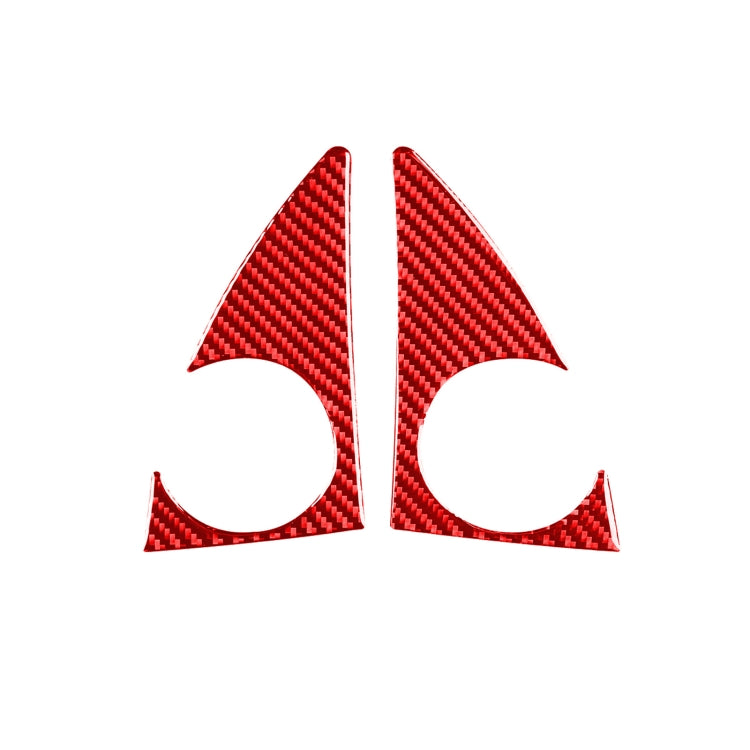 2 PCS / Set Carbon Fiber Car A-pillar Speaker Panel Decorative Sticker for Toyota Tundra 2014-2018,Left and Right Drive Universal (Red) by buy2fix