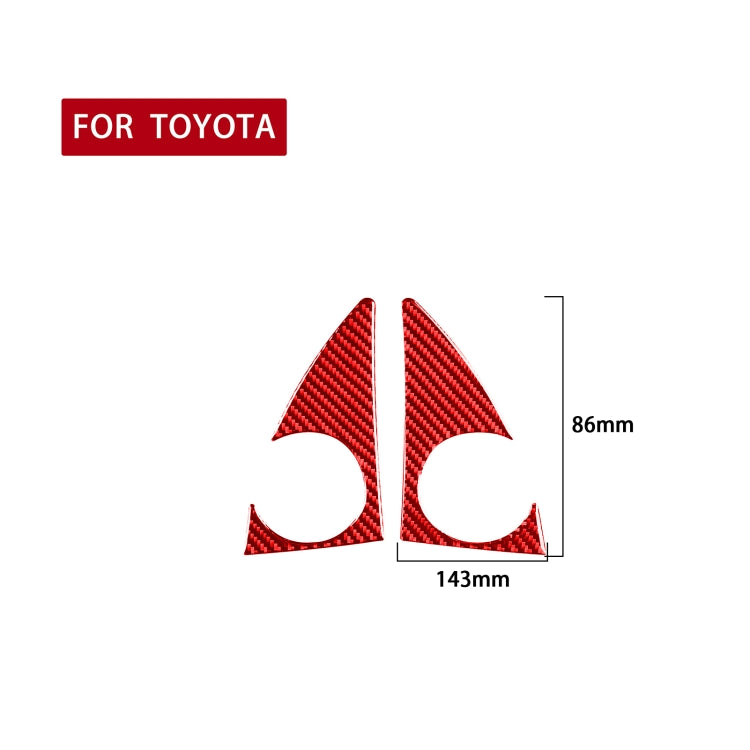 2 PCS / Set Carbon Fiber Car A-pillar Speaker Panel Decorative Sticker for Toyota Tundra 2014-2018,Left and Right Drive Universal (Red) by buy2fix