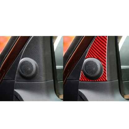 2 PCS / Set Carbon Fiber Car A-pillar Speaker Panel Decorative Sticker for Toyota Tundra 2014-2018,Left and Right Drive Universal (Red) by buy2fix