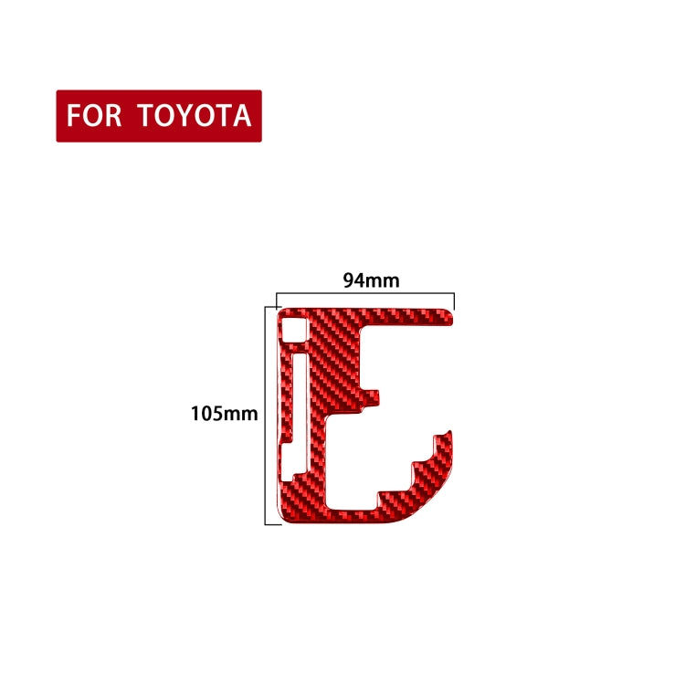 Carbon Fiber Car Gear Indication Decorative Sticker for Toyota Tundra 2014-2018,Left and Right Drive Universal (Red) by buy2fix