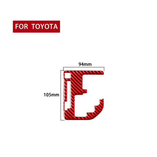 Carbon Fiber Car Gear Indication Decorative Sticker for Toyota Tundra 2014-2018,Left and Right Drive Universal (Red) by buy2fix