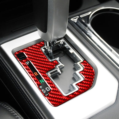 Carbon Fiber Car Gear Indication Decorative Sticker for Toyota Tundra 2014-2018,Left and Right Drive Universal (Red) by buy2fix