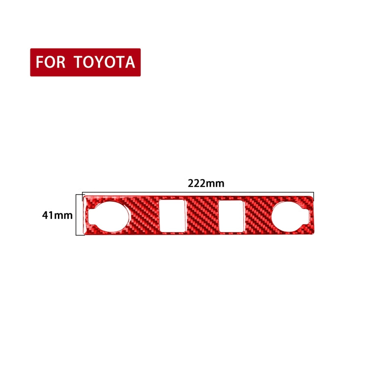 Carbon Fiber Car Cigarette Lighter Switch Decorative Sticker for Toyota Tundra 2014-2018,Left and Right Drive Universal (Red) by buy2fix