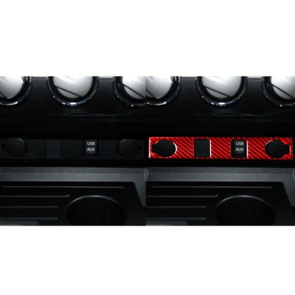 Carbon Fiber Car Cigarette Lighter Switch Decorative Sticker for Toyota Tundra 2014-2018,Left and Right Drive Universal (Red) by buy2fix