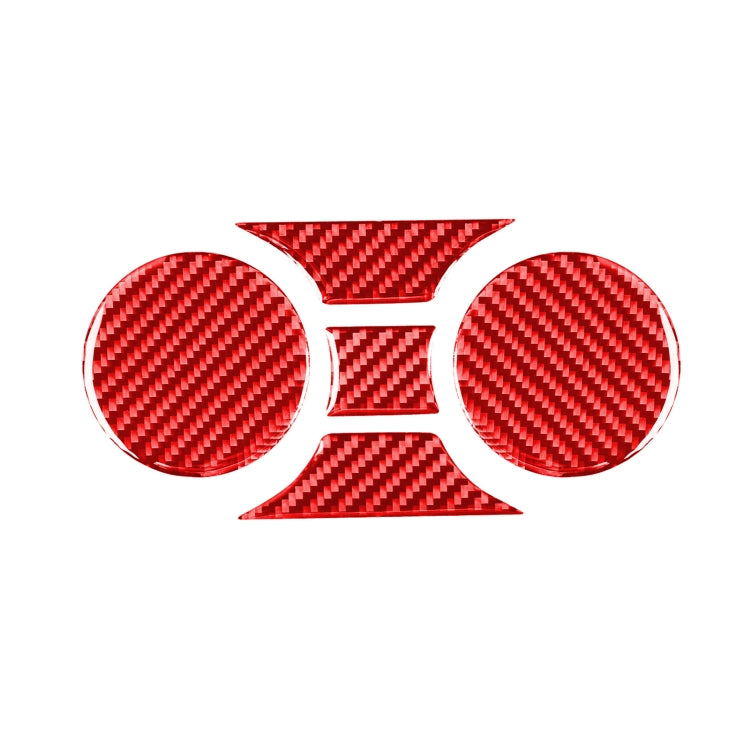 Carbon Fiber Car Central Control Cup Holder Panel Decorative Sticker for Toyota Tundra 2014-2018,Left and Right Drive Universal (Red) by buy2fix