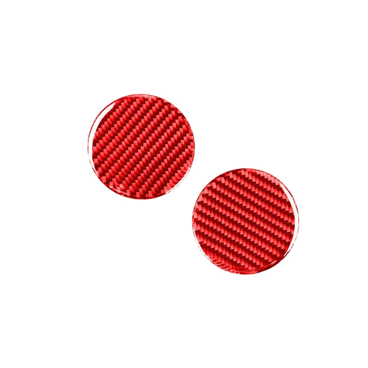 Carbon Fiber Car Central Control Cup Holder Panel Decorative Sticker for Toyota Tundra 2014-2018,Left and Right Drive Universal (Red) by buy2fix