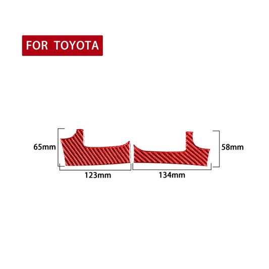 2 PCS / Set Carbon Fiber Car Dashboard Air Outlet Decorative Sticker for Toyota Tundra 2014-2018,Left Drive(Red) by buy2fix