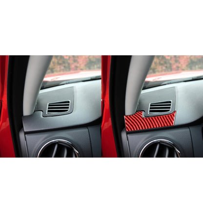 2 PCS / Set Carbon Fiber Car Dashboard Air Outlet Decorative Sticker for Toyota Tundra 2014-2018,Left Drive(Red) by buy2fix
