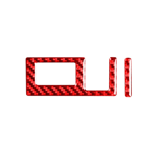 2 PCS / Set Carbon Fiber Car Headlight Switch Ring Decorative Sticker for Toyota Tundra 2014-2018,Left and Right Drive Universal (Red) by buy2fix