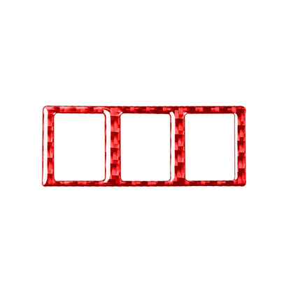 Carbon Fiber Car Mode Switch Decorative Sticker for Toyota Tundra 2014-2018,Left and Right Drive Universal (Red) by buy2fix