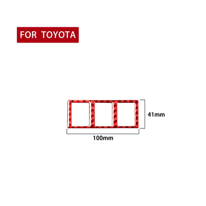 Carbon Fiber Car Mode Switch Decorative Sticker for Toyota Tundra 2014-2018,Left and Right Drive Universal (Red) by buy2fix