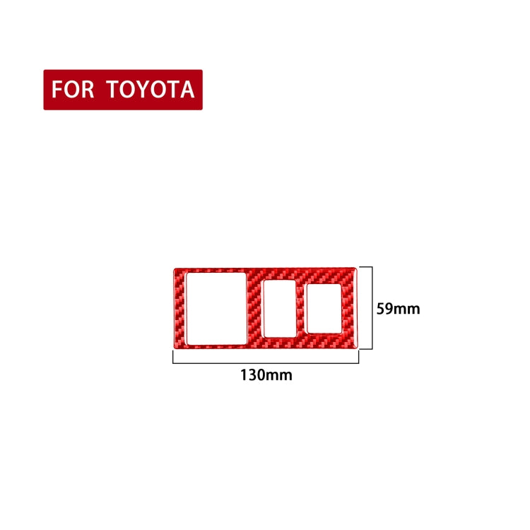 Carbon Fiber Car Headlight Height Adjustment Switch Decorative Sticker for Toyota Tundra 2014-2018,Left and Right Drive Universal (Red) by buy2fix