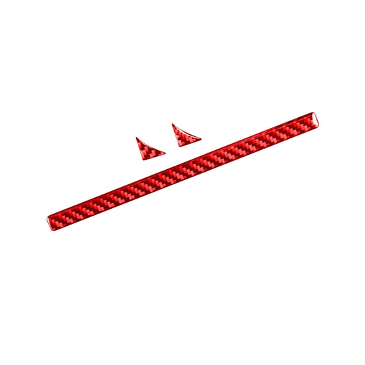 3 PCS / Set Carbon Fiber Car Central Control Cup Holder Decorative Sticker for Toyota Tundra 2014-2018,Right Drive (Red) by buy2fix