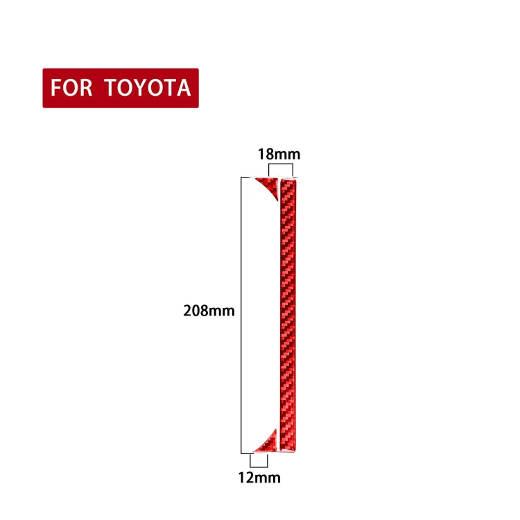 3 PCS / Set Carbon Fiber Car Central Control Cup Holder Decorative Sticker for Toyota Tundra 2014-2018,Right Drive (Red) by buy2fix