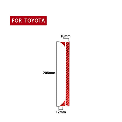 3 PCS / Set Carbon Fiber Car Central Control Cup Holder Decorative Sticker for Toyota Tundra 2014-2018,Right Drive (Red) by buy2fix