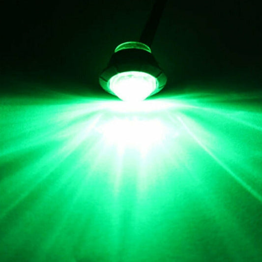 10 PCS MK-009 3/4 inch Car / Truck 3LEDs Side Marker Indicator Lights Bulb Lamp (Green Light) - Clearance Lights by buy2fix | Online Shopping UK | buy2fix