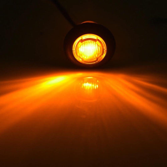 10 PCS MK-009 3/4 inch Car / Truck 3LEDs Side Marker Indicator Lights Bulb Lamp (Yellow Light) - Clearance Lights by buy2fix | Online Shopping UK | buy2fix