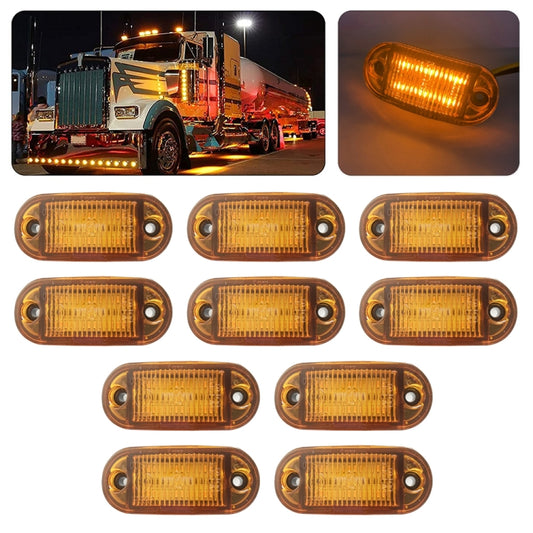 10 PCS MK-019 Car / Truck 6LEDs Side Marker Indicator Lights Bulb Lamp (Yellow Light) - Clearance Lights by buy2fix | Online Shopping UK | buy2fix