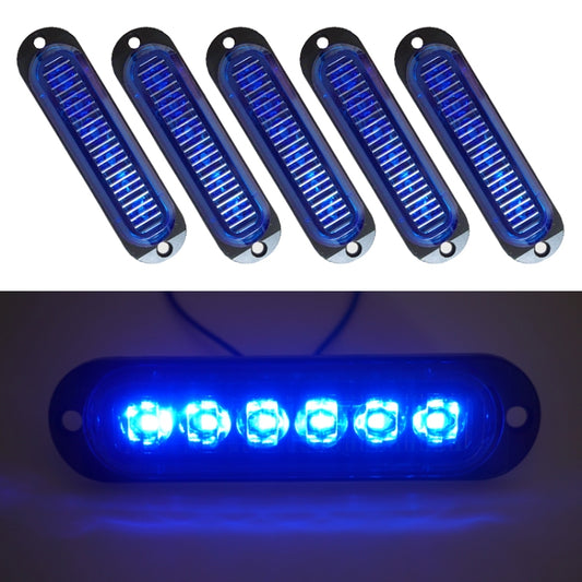 5 PCS MK-093 Car / Truck 6LEDs Side Marker Indicator Lights Bulb Lamp (Blue Light) - Clearance Lights by buy2fix | Online Shopping UK | buy2fix