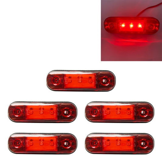 5 PCS MK-327 Car / Truck 3LEDs Side Marker Indicator Light Tail Light (Red Light) - Clearance Lights by buy2fix | Online Shopping UK | buy2fix