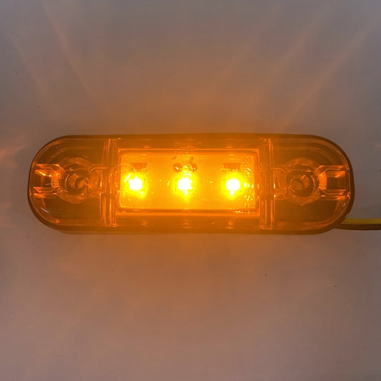5 PCS MK-327 Car / Truck 3LEDs Side Marker Indicator Light Tail Light (Yellow Light) - Clearance Lights by buy2fix | Online Shopping UK | buy2fix