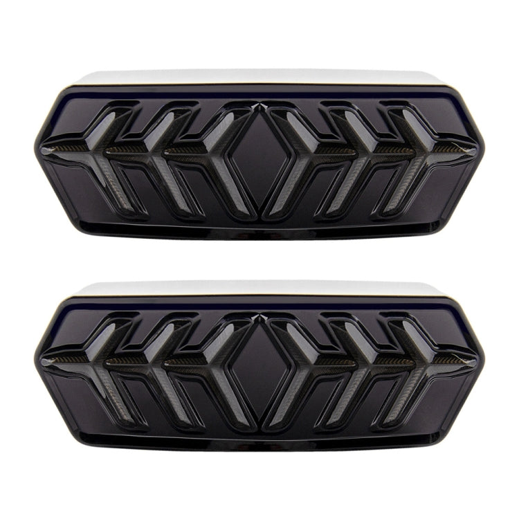 2 PCS KC670 Motorcycle Integrated Flashing Turn Signal Brake Tail Light for Honda MSX125 CBR650F CTX700(Transparent Black) - Signal Lights by buy2fix | Online Shopping UK | buy2fix