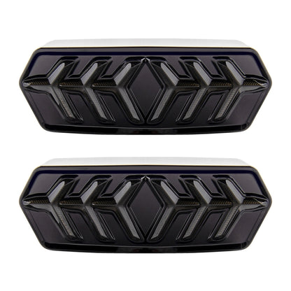 2 PCS KC670 Motorcycle Integrated Flashing Turn Signal Brake Tail Light for Honda MSX125 CBR650F CTX700(Transparent Black) - Signal Lights by buy2fix | Online Shopping UK | buy2fix