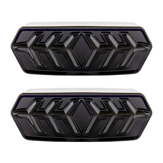 2 PCS KC670 Motorcycle Integrated Flashing Turn Signal Brake Tail Light for Honda MSX125 CBR650F CTX700(Transparent Black) - Signal Lights by buy2fix | Online Shopping UK | buy2fix