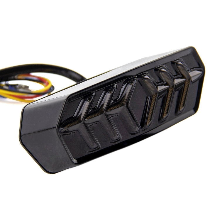 2 PCS KC670 Motorcycle Integrated Flashing Turn Signal Brake Tail Light for Honda MSX125 CBR650F CTX700(Transparent Black) - Signal Lights by buy2fix | Online Shopping UK | buy2fix