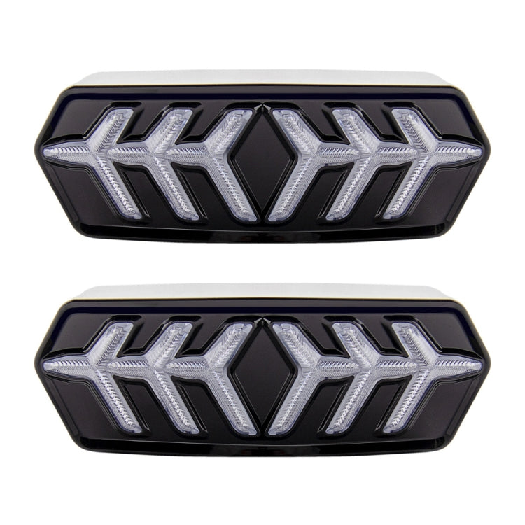 2 PCS KC670 Motorcycle Integrated Flashing Turn Signal Brake Tail Light for Honda MSX125 CBR650F CTX700(Transparent) - Signal Lights by buy2fix | Online Shopping UK | buy2fix