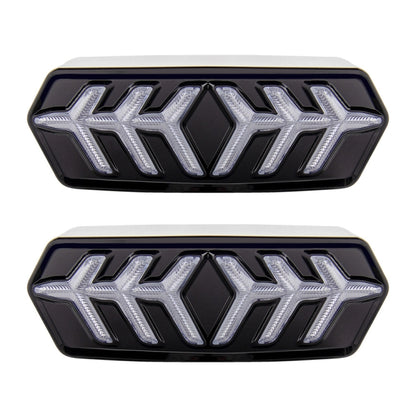 2 PCS KC670 Motorcycle Integrated Flashing Turn Signal Brake Tail Light for Honda MSX125 CBR650F CTX700(Transparent) - Signal Lights by buy2fix | Online Shopping UK | buy2fix