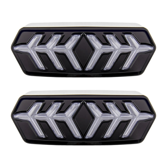 2 PCS KC670 Motorcycle Integrated Flashing Turn Signal Brake Tail Light for Honda MSX125 CBR650F CTX700(Transparent) - Signal Lights by buy2fix | Online Shopping UK | buy2fix