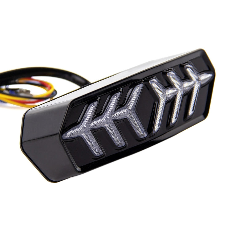 2 PCS KC670 Motorcycle Integrated Flashing Turn Signal Brake Tail Light for Honda MSX125 CBR650F CTX700(Transparent) - Signal Lights by buy2fix | Online Shopping UK | buy2fix