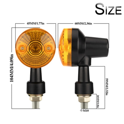 2 PCS PE-ZS101 Motorcycle Turn Signal Light (Black) - Turn Signal by buy2fix | Online Shopping UK | buy2fix