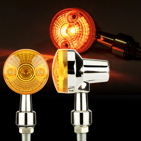 2 PCS PE-ZS101 Motorcycle Turn Signal Light (Silver) - Turn Signal by buy2fix | Online Shopping UK | buy2fix