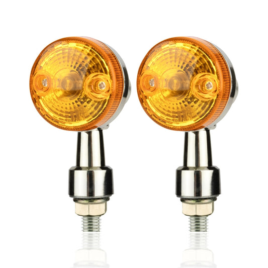 2 PCS PE-ZS101 Motorcycle Turn Signal Light (Silver) - Turn Signal by buy2fix | Online Shopping UK | buy2fix