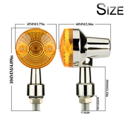 2 PCS PE-ZS101 Motorcycle Turn Signal Light (Silver) - Turn Signal by buy2fix | Online Shopping UK | buy2fix