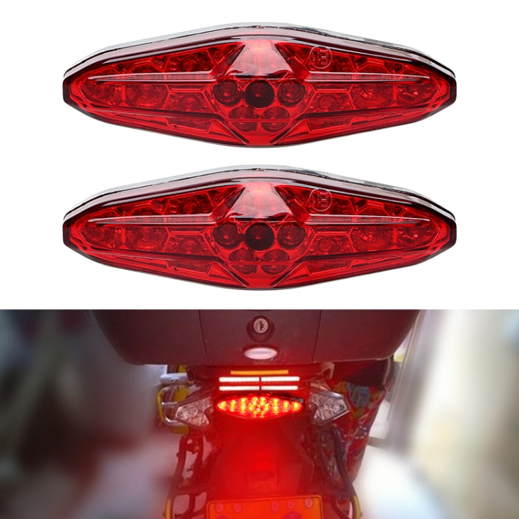 2 PCS KC-WD-NEW-3X Motorcycle LED Brake Light Running Lamp (Red) - Signal Lights by buy2fix | Online Shopping UK | buy2fix