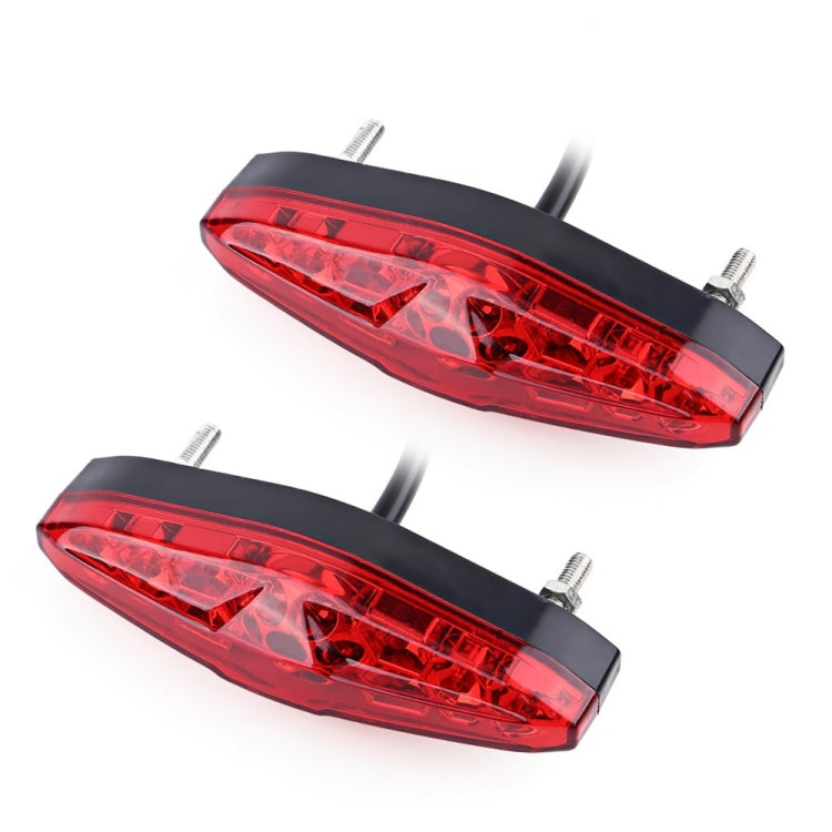 2 PCS KC-WD-NEW-3X Motorcycle LED Brake Light Running Lamp (Red) - Signal Lights by buy2fix | Online Shopping UK | buy2fix