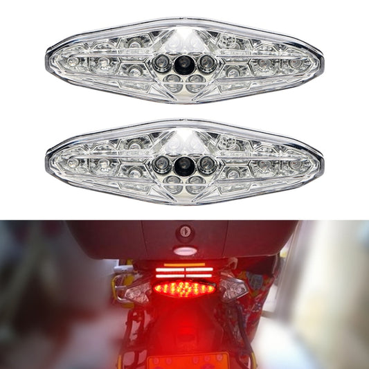 2 PCS KC-WD-NEW-3X Motorcycle LED Brake Light Running Lamp (Transparent) - Signal Lights by buy2fix | Online Shopping UK | buy2fix