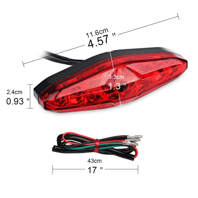 2 PCS KC-WD-NEW-3X Motorcycle LED Brake Light Running Lamp (Transparent Black) - Signal Lights by buy2fix | Online Shopping UK | buy2fix