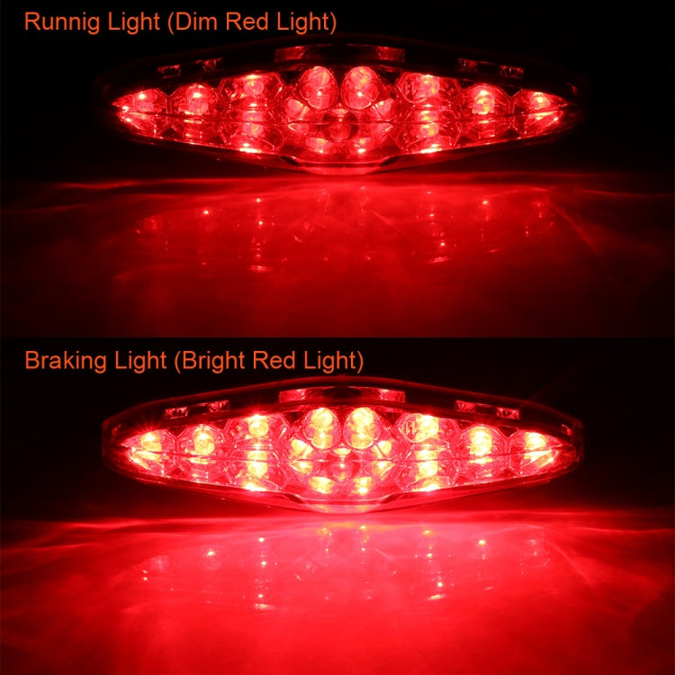 2 PCS KC-WD-NEW-3X Motorcycle LED Brake Light Running Lamp (Transparent Black) - Signal Lights by buy2fix | Online Shopping UK | buy2fix