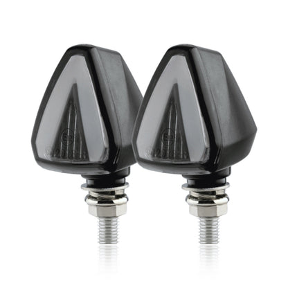 2 PCS KC018A Motorcycle Triangular V-shaped Two-color LED Brake Turn Signal Light - Turn Signal by buy2fix | Online Shopping UK | buy2fix