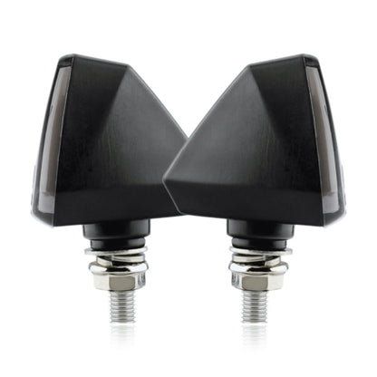 2 PCS KC018A Motorcycle Triangular V-shaped Two-color LED Brake Turn Signal Light - Turn Signal by buy2fix | Online Shopping UK | buy2fix
